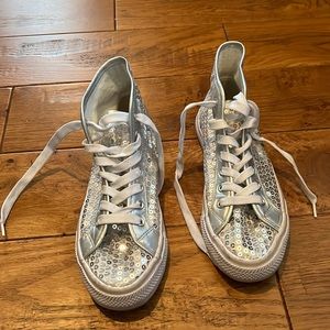 Balera sequin hi-top sneaker